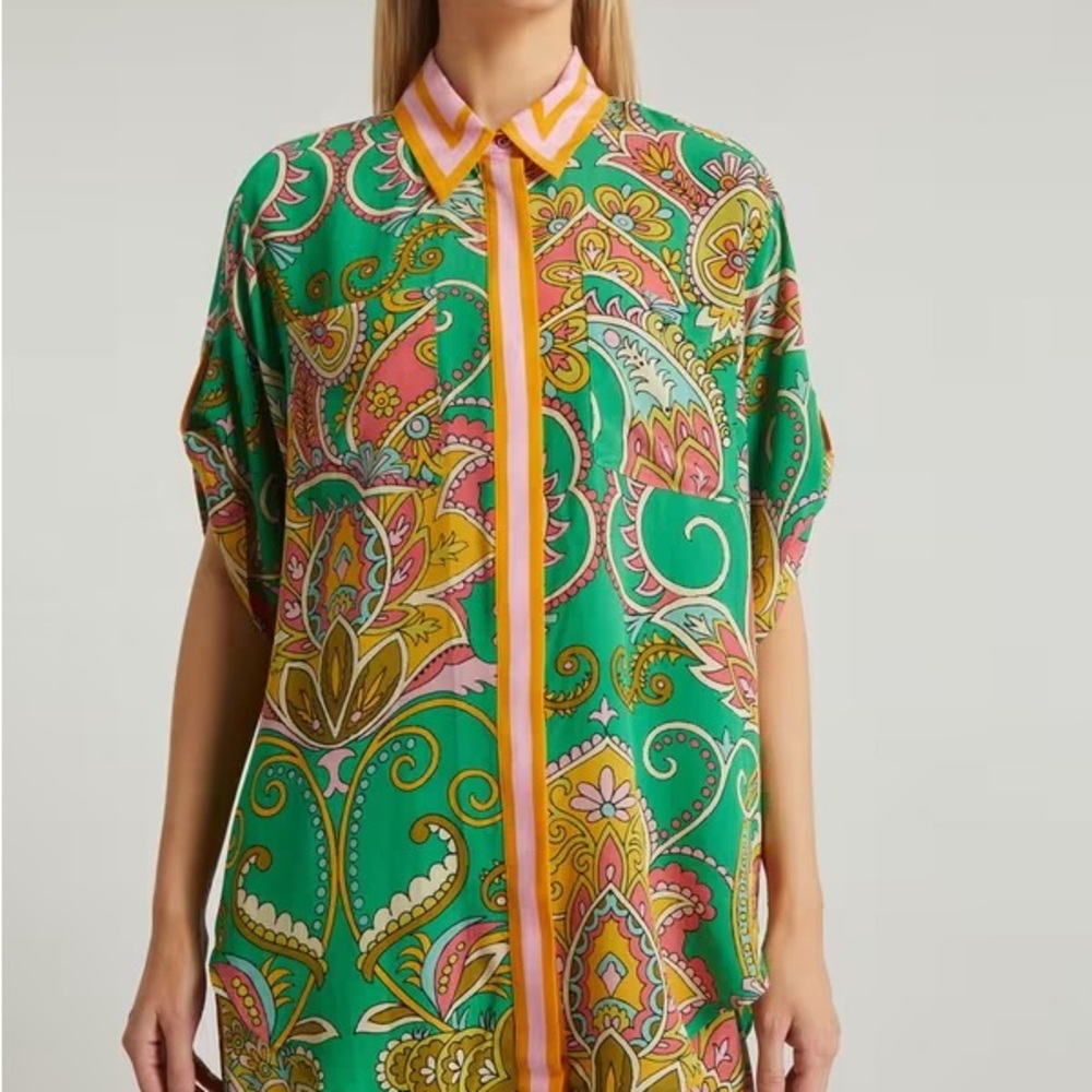 ALÉMAIS Marion Oversized Silk Shirt